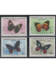 EL SALVADOR 1969 Fauna, farfalle 4v MNH**