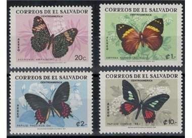 EL SALVADOR 1969 Fauna, butterflies 4v MNH**
