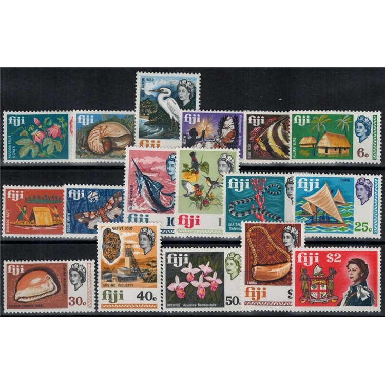 FIJI 1969 Ordinaries - Definitives 17 v