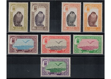 DUBAI 1963 Ordinary, airmail - Airmail definitives 8 v