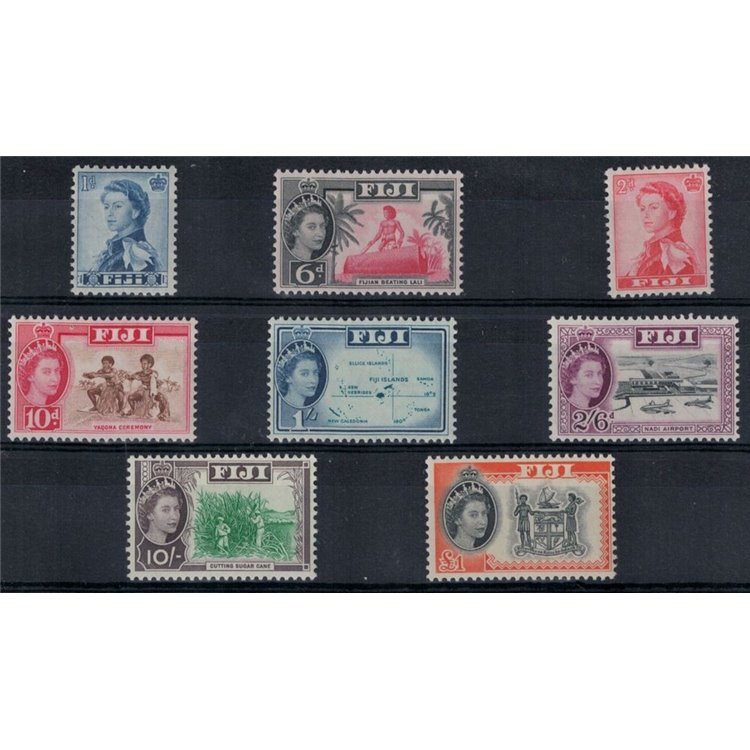 FIJI 1964/67 Ordinary - Definitives 8v MH*