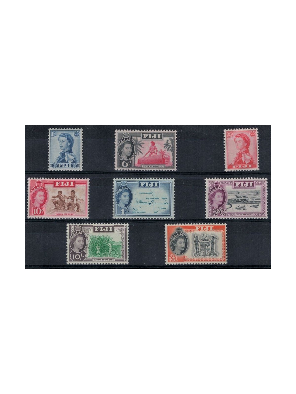 FIJI 1964/67 Ordinari - Definitives 8v MH*