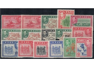 FIJI 1941/55 Ordinary - Definitives 16v MH*