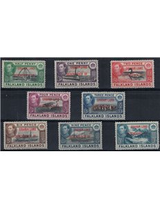 FALKLAND ISLANDS (GRAHAM LAND) 1944 Ordinary series 8v MNH**