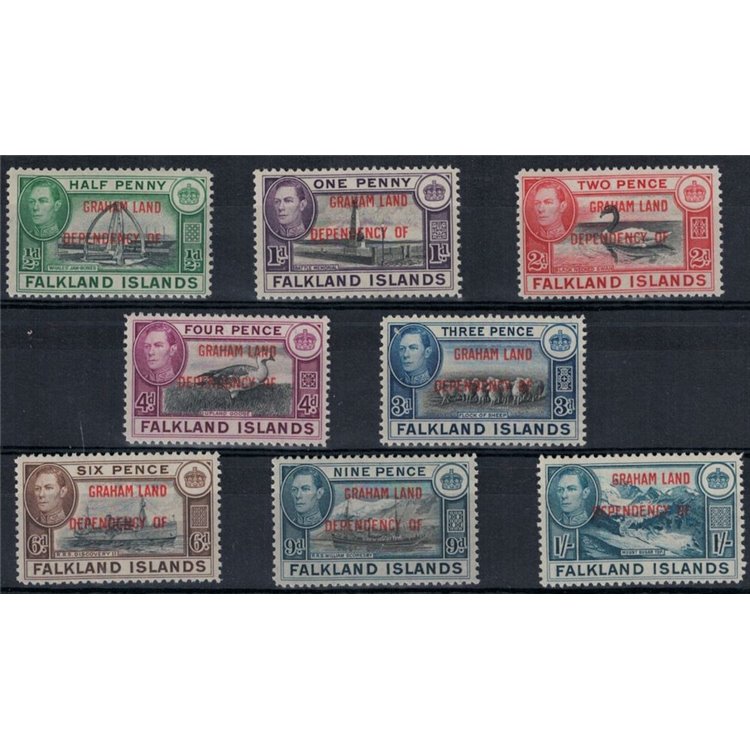 FALKLAND (GRAHAM LAND) 1944 Serie ordinaria 8v MNH**