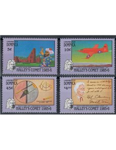 DOMINICA 1986 Cometa di Halley 4v MNH**