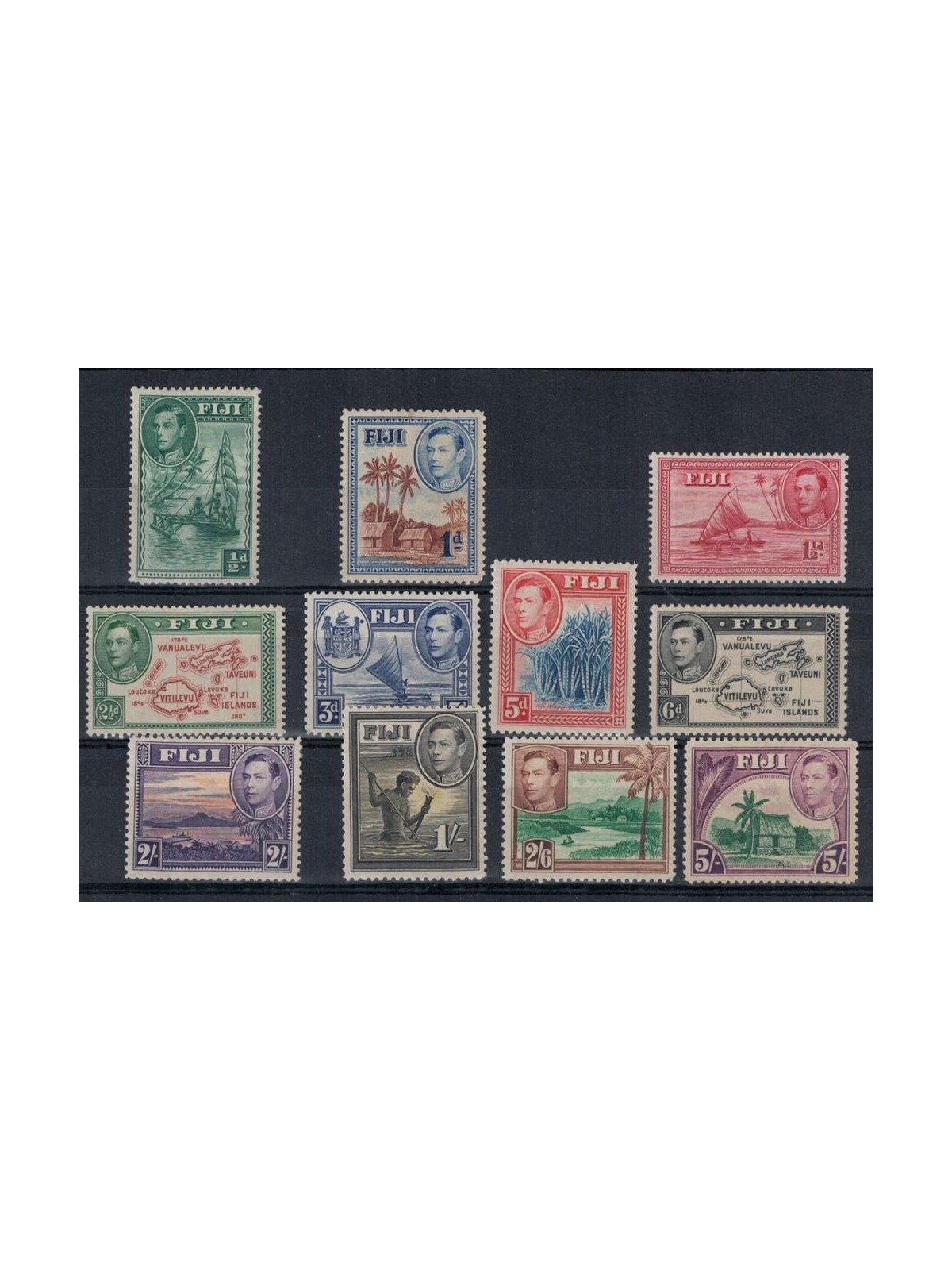 FIJI 1938 Ordinari Giorgio VI 11v MH*