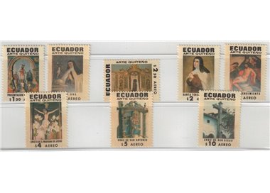 ECUADOR 1971 Quadri religiosi, posta aerea 8v MNH**
