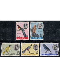 ETHIOPIA 1963 Birds, airmail 5v MNH**
