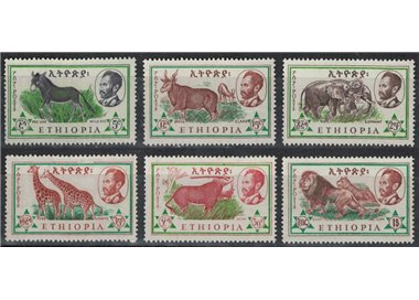 ETHIOPIA 1961 Ordinary set, wildlife 6v MNH**