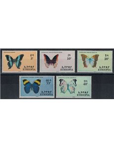 ETIOPIA 1967 Farfalle 5v MNH**