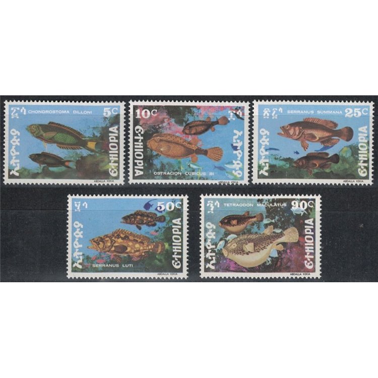 ETIOPIA 1978 Pesci etiopi 5v MNH**