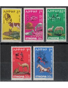 ETIOPIA 1978 Animali domestici 5v MNH**