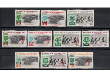 REPUBBLICA DOMINICANA 1960 Anno del rifugiato 10v MNH**