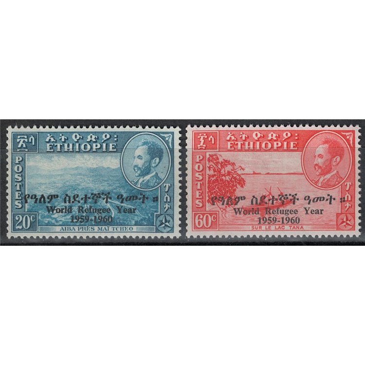 ETHIOPIA 1960 World Refugee Year 2v MNH**