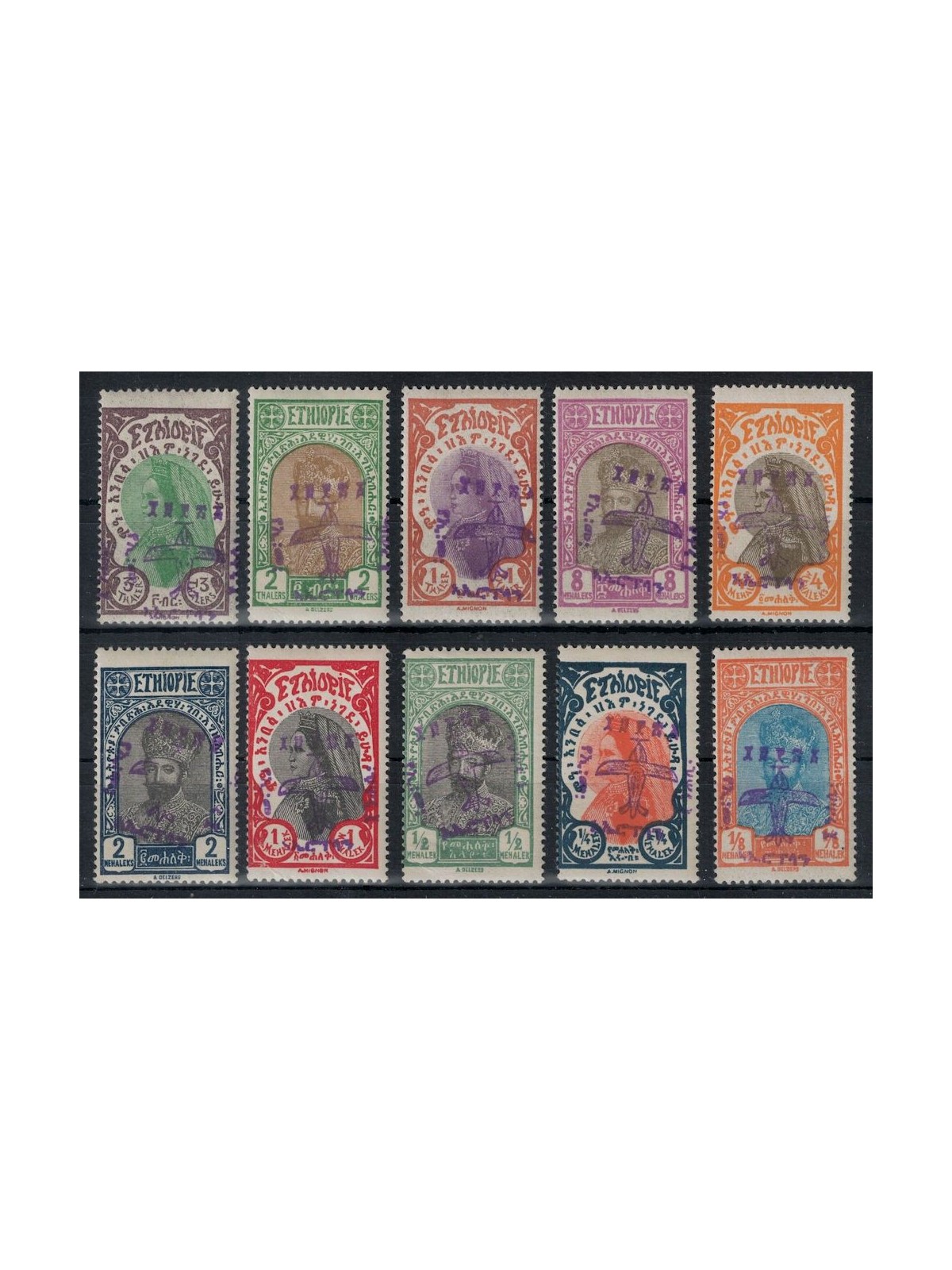 ETIOPIA 1929 Posta aerea 10v MH*