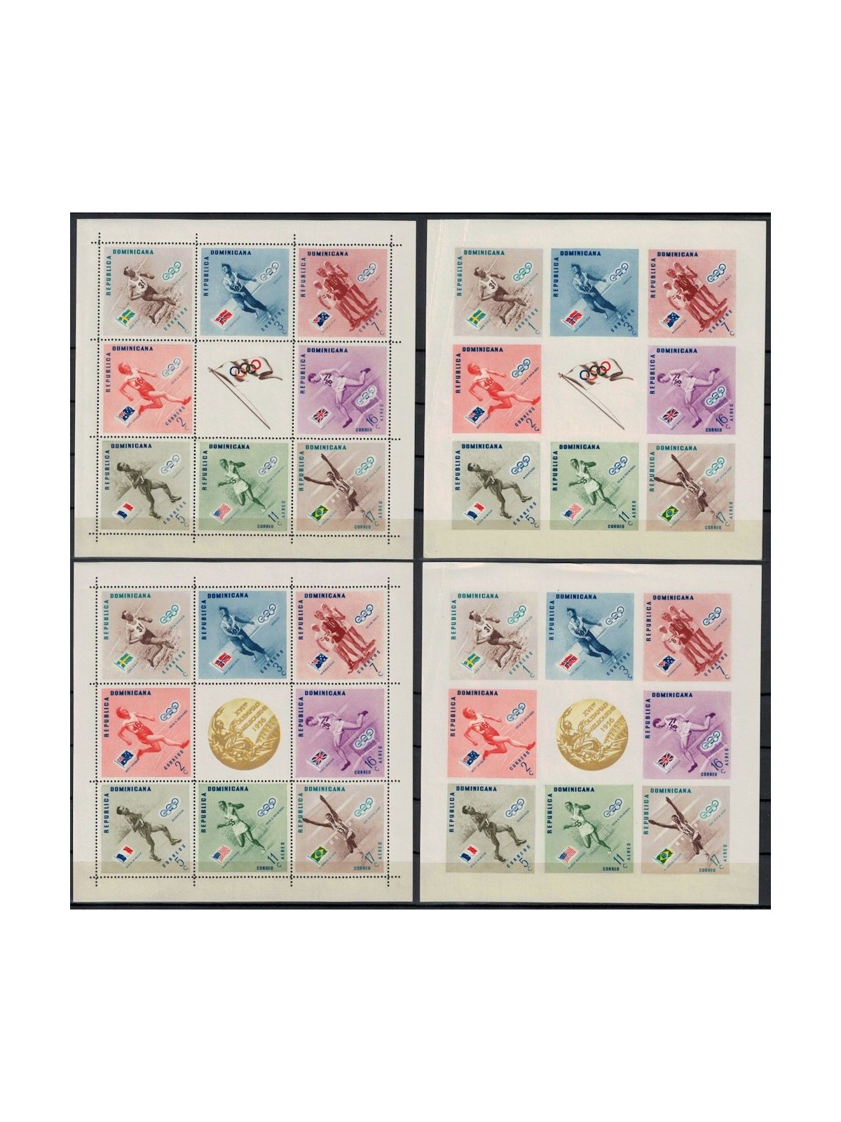 DOMINICAN REPUBLIC 1957 Melbourne Olympics 4 s/s MNH**