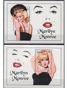 DOMINICA 1994 Omaggio a Marilyn Monroe 2 BF MNH**