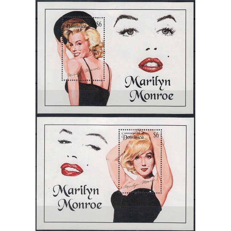 DOMINICA 1994 Tribute to Marilyn Monroe 2 s/s MNH**