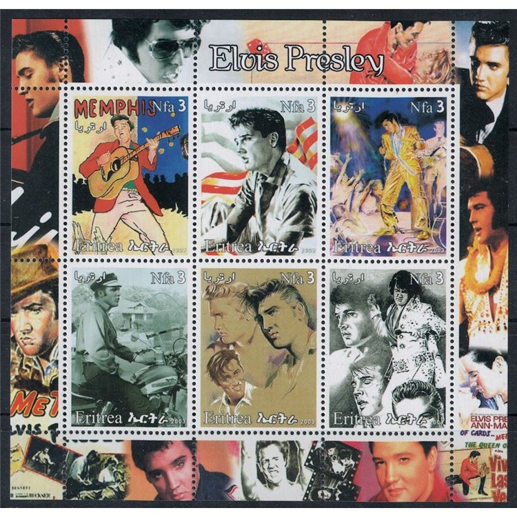 ERITREA 2003 Elvis Presley 6v MNH**