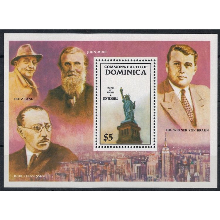 DOMINICA 1986 Statue of Liberty s/s MNH**