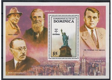 DOMINICA 1986 Statue of Liberty s/s MNH**