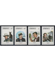 DOMINICA 1988 Entertainment Personalities (I) 4v MNH**