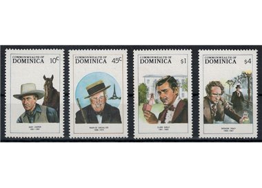 DOMINICA 1988 Entertainment Personalities (I) 4v MNH**