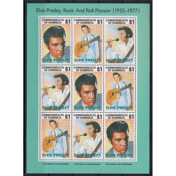DOMINICA 1992 Elvis Presley m/s MNH**