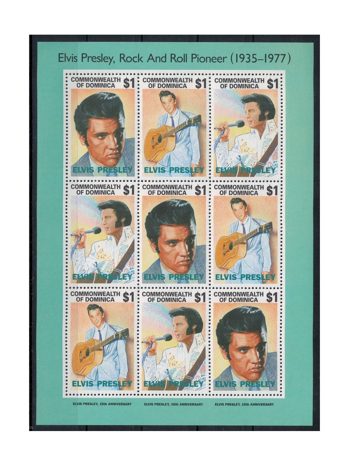 DOMINICA 1992 Elvis Presley m/s MNH**