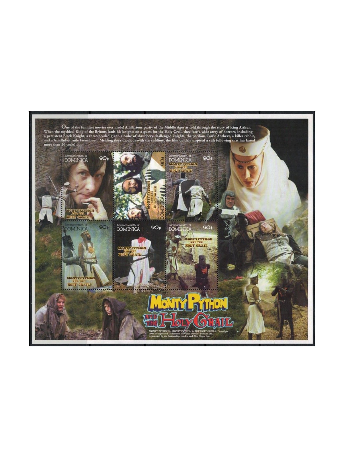 DOMINICA 2000 Monty Python e il Sacro Graal 6v MNH**