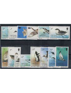 SOUTH GEORGIA 1987 Ordinary series (Birds) 15v MNH**