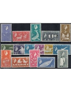 GEORGIA DEL SUD 1963-69 Serie ordinaria 16v MNH**