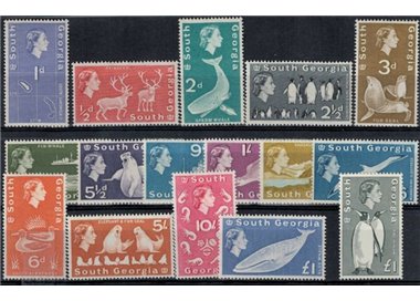 GEORGIA DEL SUD 1963-69 Serie ordinaria 16v MNH**