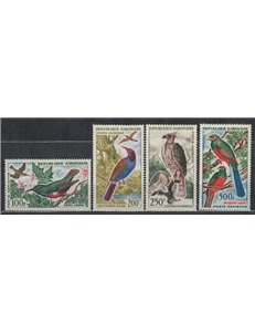 GABON 1963-64 Posta aerea, uccelli - Airmail, birds 4v MNH**