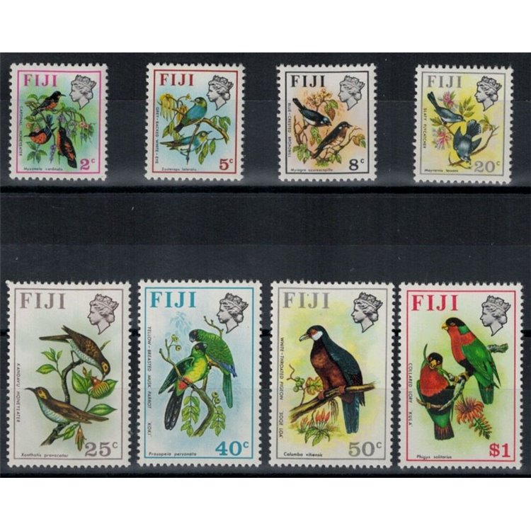 FIJI 1970/72 Birds 8 v