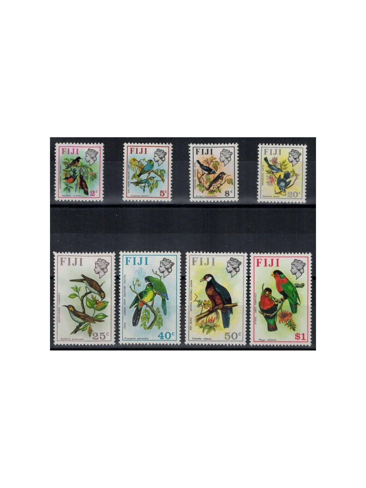 FIJI 1970/72 Uccelli - Birds 8 v