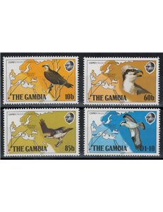 GAMBIA 1983 Birds, eagle 4v MNH**
