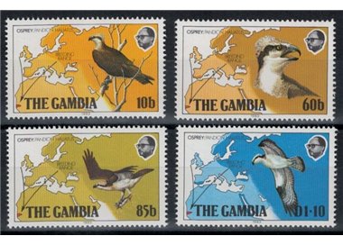 GAMBIA 1983 Birds, eagle 4v MNH**