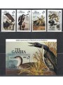 GAMBIA 1985 John James Audubon, uccelli 4v + 1 BF MNH**