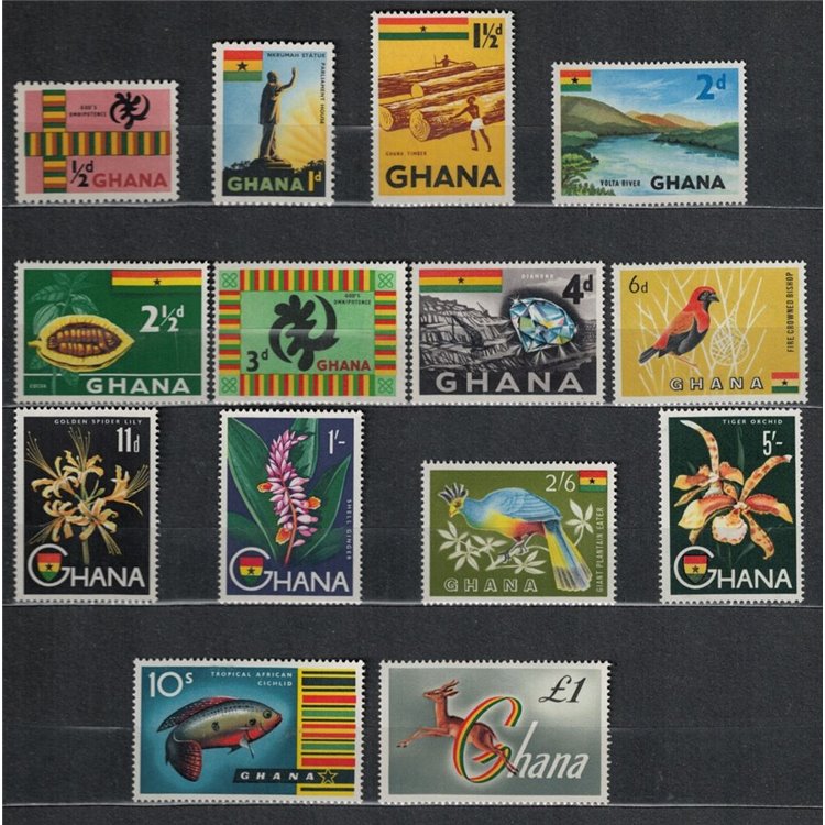 GHANA 1959-61 Serie ordinaria 14v MNH**
