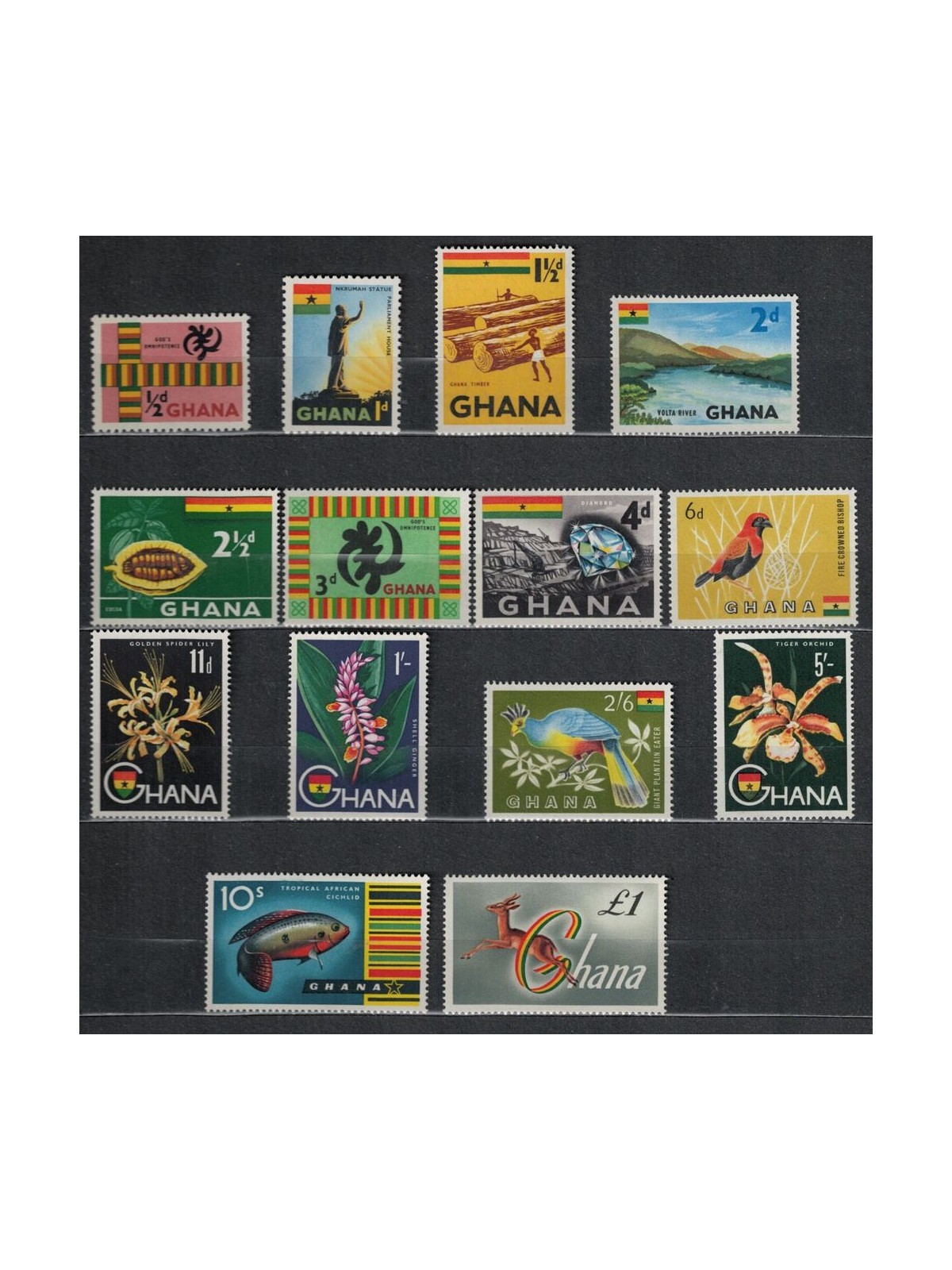 GHANA 1959-61 Serie ordinaria 14v MNH**