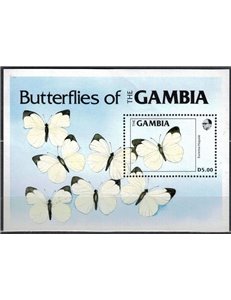 GAMBIA 1985 Fauna, butterflies s/s MNH**