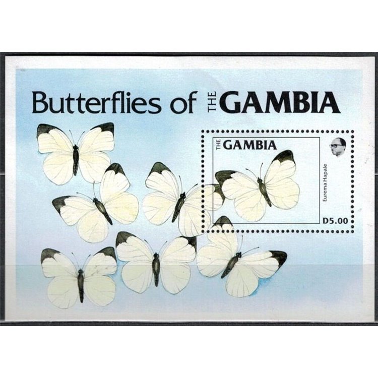 GAMBIA 1985 Fauna, butterflies s/s MNH**