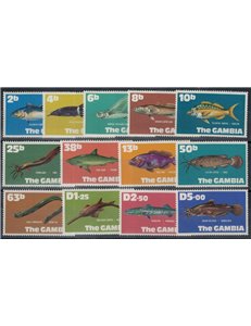 GAMBIA 1971 Ordinari, pesci - Definitives, fish 13v MNH**