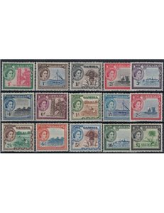 GAMBIA 1953 Ordinary series 15v MH*