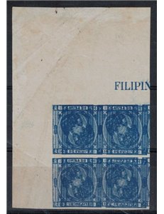 FILIPPINE 1876 Quartina Alfonso XII 10c bleu ©