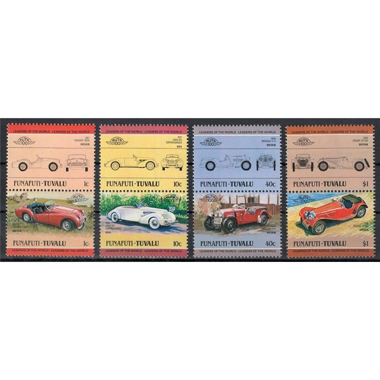 FUNAFUTI 1984 Automobili 8v MNH**