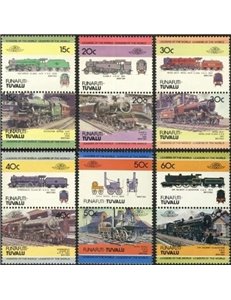 FUNAFUTI 1984 Treni, locomotive 12v MNH**