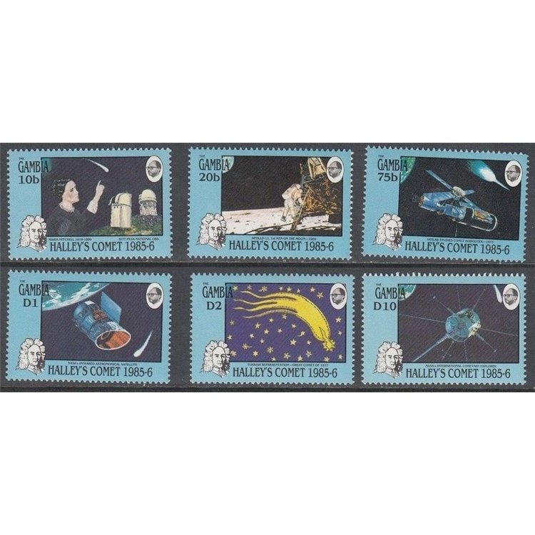 GAMBIA 1986 Cometa di Halley 6v MNH**